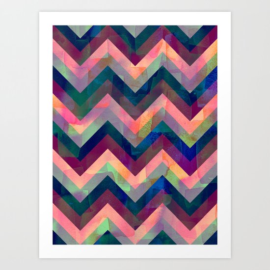 Painted Chevron Art Print