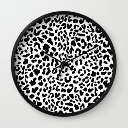 Black & White Leopard Skin Wall Clock