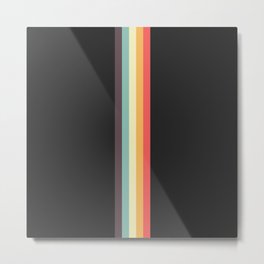 Minimal Classic Rainbow Retro Stripes - Tipua Metal Print | Graphicdesign, 90S, Pattern, 80S, Simple, Stripe, Minimal, Stripes, Retro, Modern 