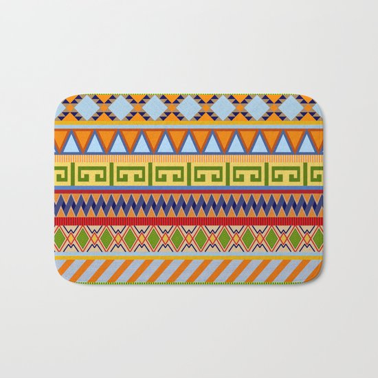 Tribal Aztec Patterns Bath Mat