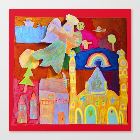 Rainbow Angel Canvas Print