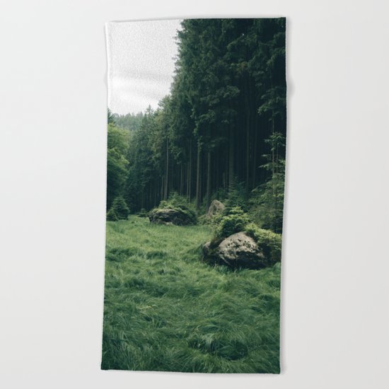 Forest Field - Landscape Photography Beach Towel