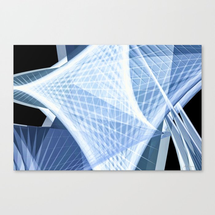 Glass Towers Abstract Algorithmic Art Canvas Print