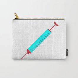 Simple Cartoon Style Hypodermic Needle Carry-All Pouch