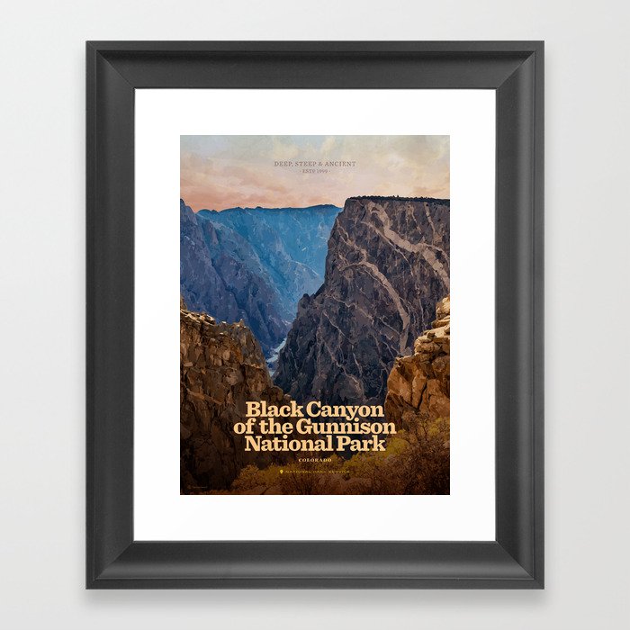 Black Canyon of the Gunnison National Park Framed Art Print