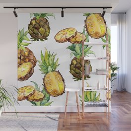 Watercolor Exotic Fruit Pattern 03 Wall Mural
