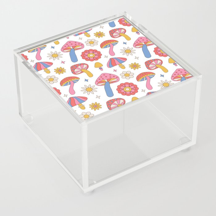 Mushroom Sunflower Pattern  Acrylic Box
