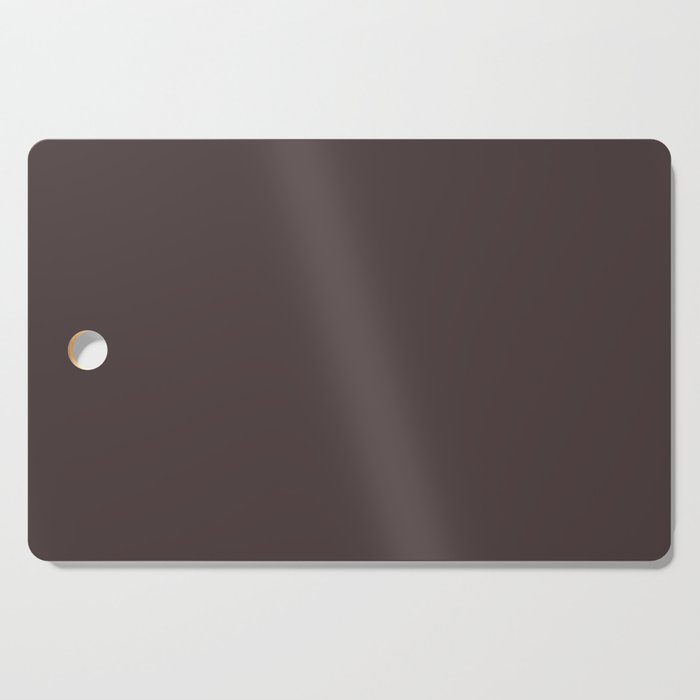 Dark Gray Brown Solid Color Pantone Seal Brown 19-1314 TCX Shades of Black Hues Cutting Board