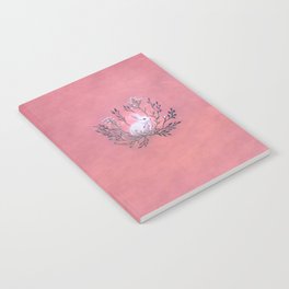 Bunny and Wildflowers - pastel goth, creepycute Notebook