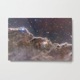 A Star Forming Region in Carina Nebula Cosmic Cliffs Celestial Mountains NGC3324 JWST - NASA STScl James Webb Space Telescope Metal Print | Cliffs, Nasa, Nebula, Mountains, Astronomy, Star, Stargazer, Constellation, Solar, Cosmic 