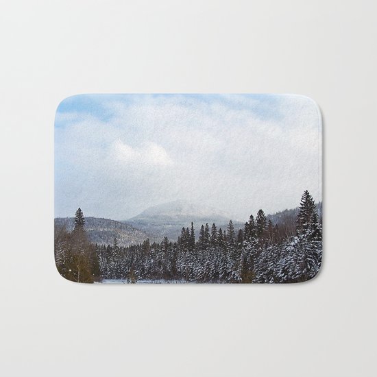 Winter in the Mountains Bath Mat