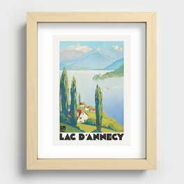 Lac d'Annecy Lake Vintage Travel Poster 1930s - Roger Broders - France Provence Recessed Framed Print