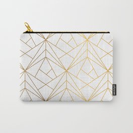 Golden Diagonal lines Pattern Carry-All Pouch
