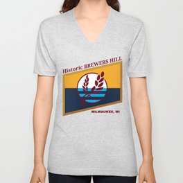 Brewers Hill "Schlitz" Logo V Neck T Shirt