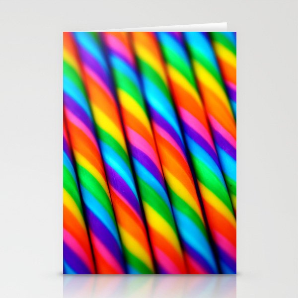 Rainbow Candy : Candy Canes Stationery Cards