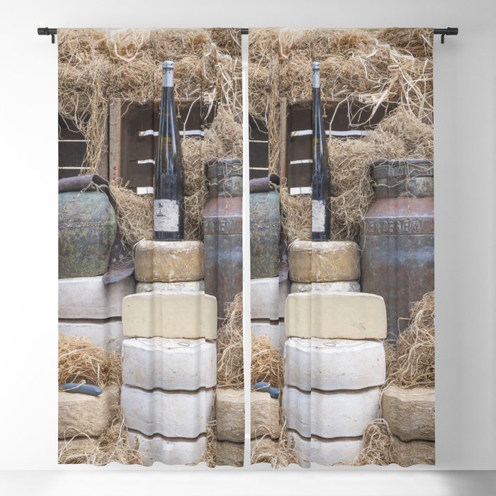 Cheese and wine at a french farmersmarket - france street and travel photography Blackout Curtain