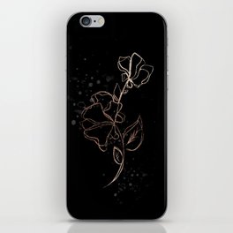 Sparkling gold flowers iPhone Skin