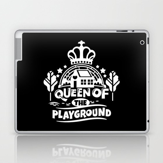 Queen Of The Playground Cute Children Quote Laptop & iPad Skin