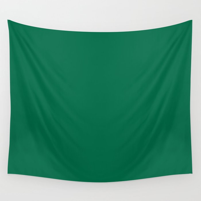 Solid Emerald Color Wall Tapestry
