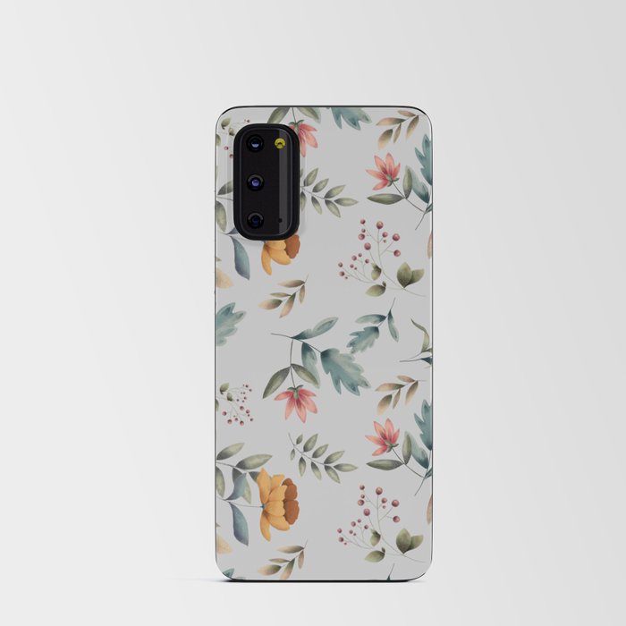 Wild Animal Leaves Flower Pattern Android Card Case