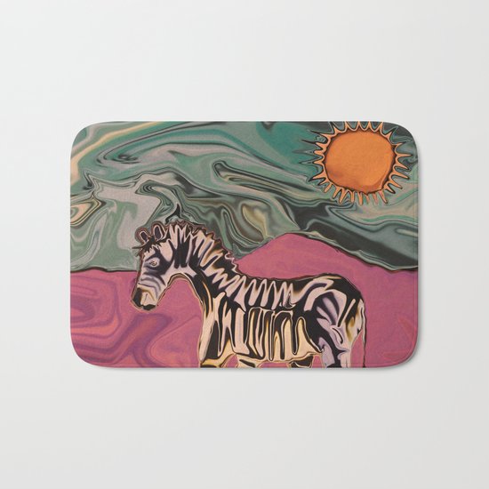 Zebra on Mars Bath Mat