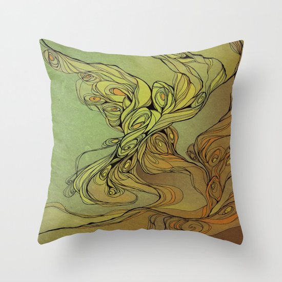 abstract floral composition Throw Pillow