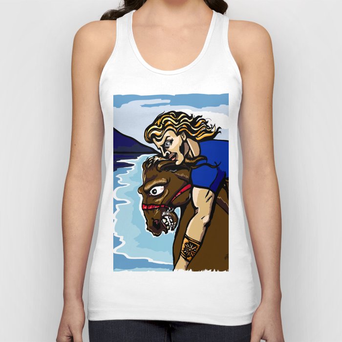 Alexander the Great w/ Bucephalus Horse Tank Top