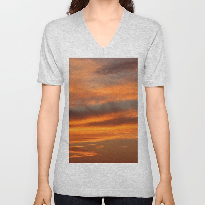 Beautiful Sky V Neck T Shirt