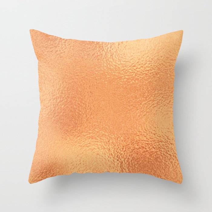 Metallic copper throw pillow online