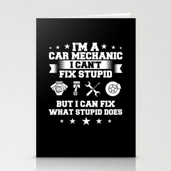 Auto Repair Car Mechanic Garage Shop Beginner Stationery Cards