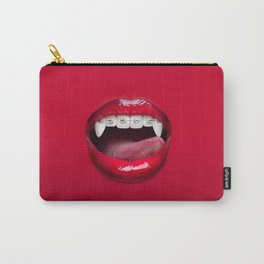 Vampire braces Carry-All Pouch | Scary, Humour, Braces, Teeth, Kiss, Surreal, Tooth, Blood, Lips, Red 