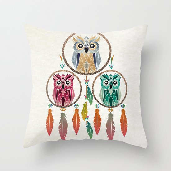 dream owl Throw Pillow