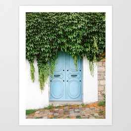 The blue door of Montmartre | Paris france front door travel photography Art Print