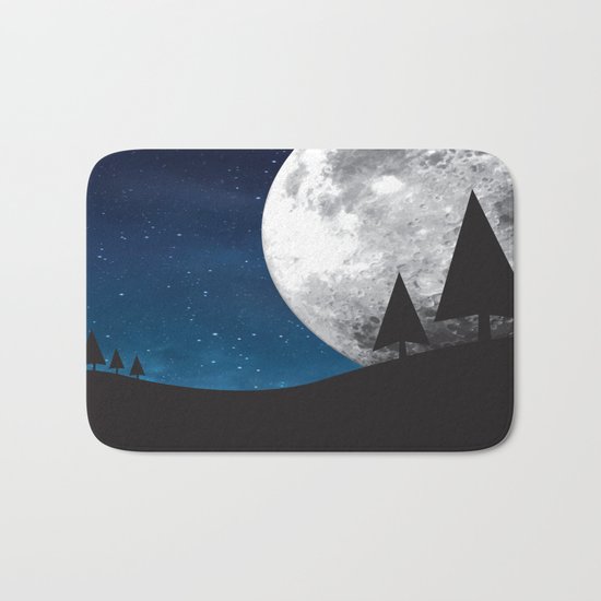 Moonlight Silhouette Bath Mat