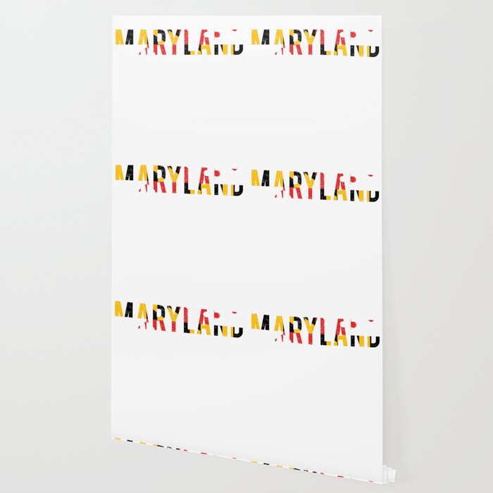 Maryland Flag Vintage Text State Flag Wallpaper By Zippythread