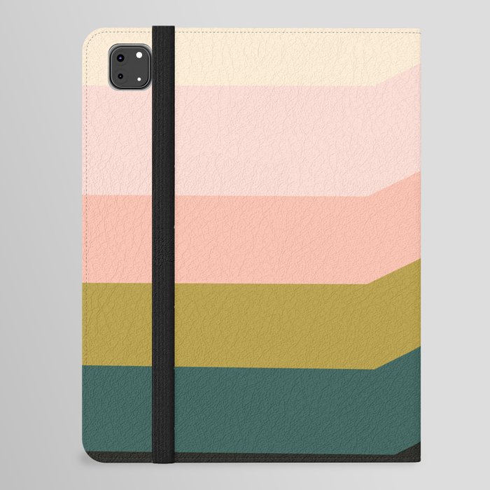 Retro Shapes 6 | Blush Pink and Green iPad Folio Case