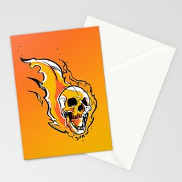 Red Hot Skull Stationery Cards