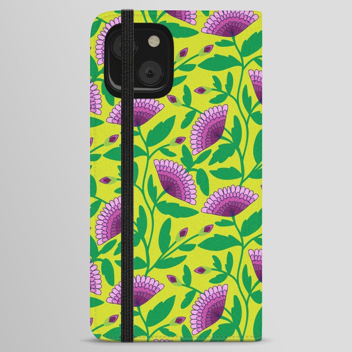 Bohemian blooms floral pattern iPhone Wallet Case