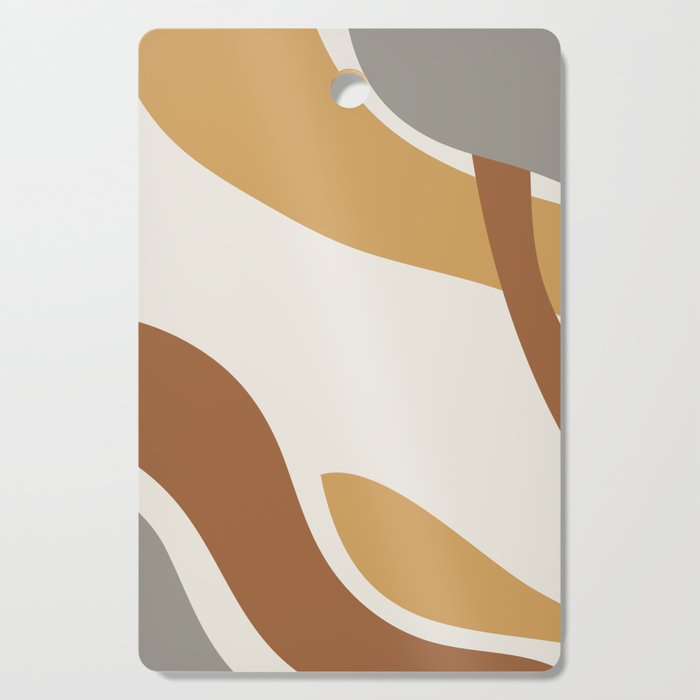 Warm Abstract Lines Set 2/3 Cutting Board