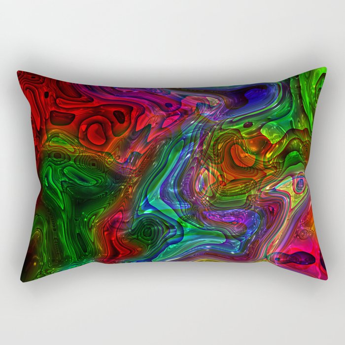 Neon Shapes Rectangular Pillow