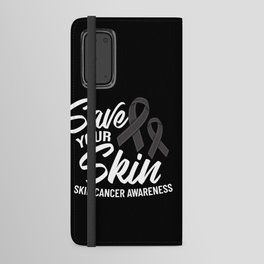 Melanoma Skin Cancer Black Ribbon Treatment Android Wallet Case