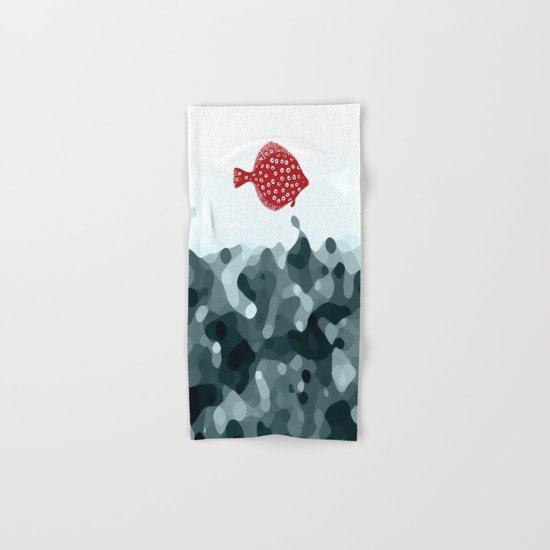 Little Red Fish Hand & Bath Towel