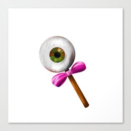 Lollipop eye (green-brown) Canvas Print