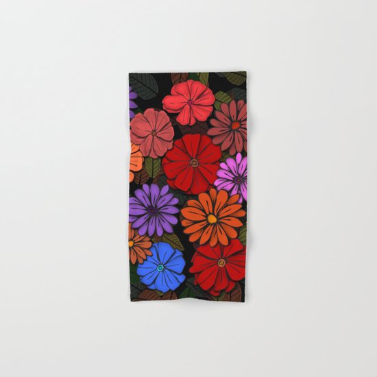 Abstract #393 Flower Power #4 Hand & Bath Towel