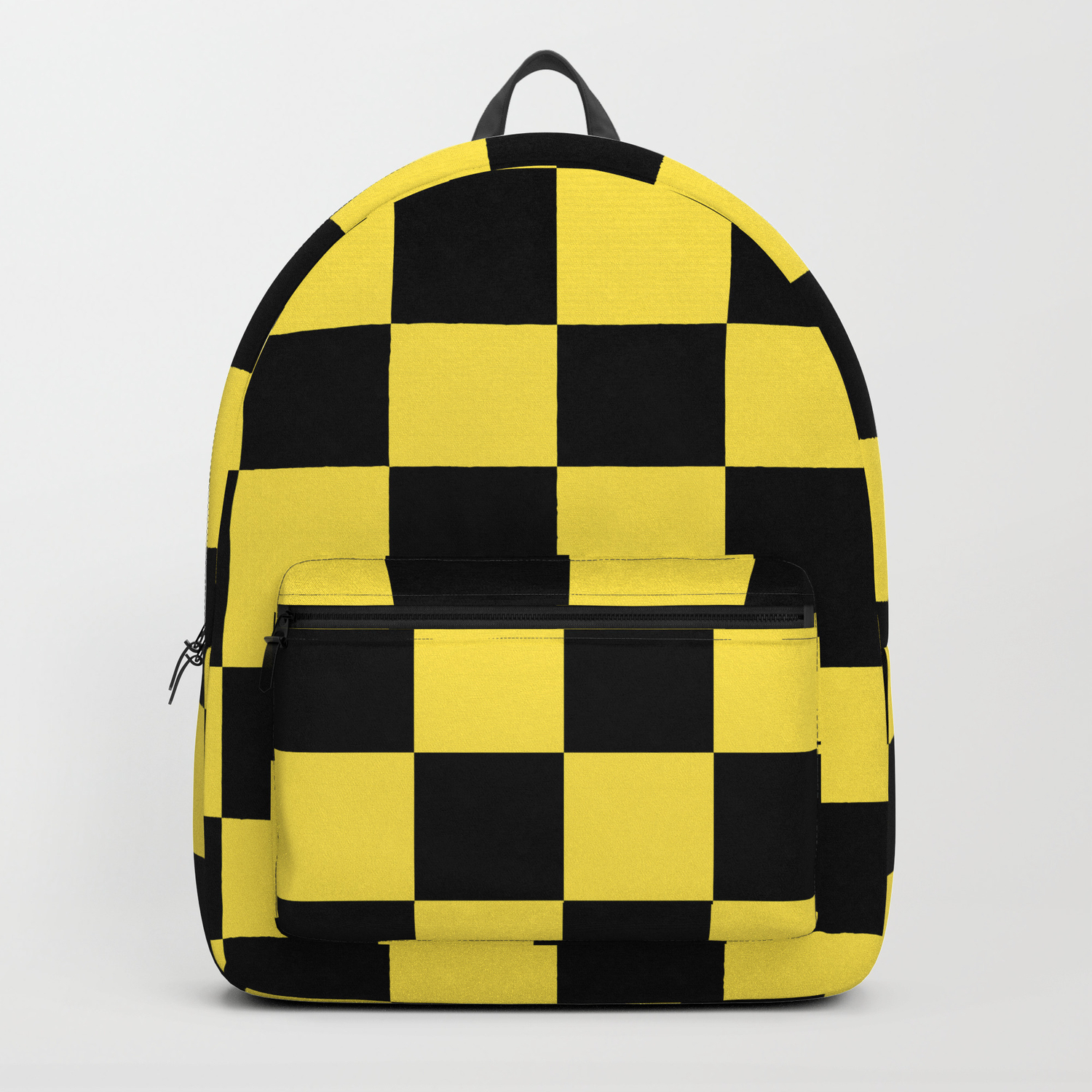 black and yellow backpack