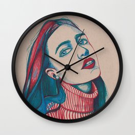 Colours as she sighs Wall Clock