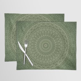 Bohemian Mandala Image Green Placemat