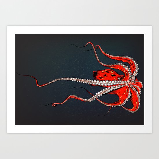 Kiss Of The Octopus Art Print