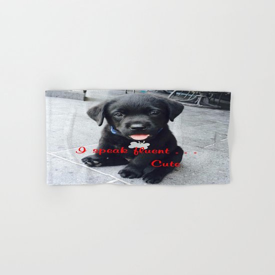 I speak fluent . . . Cute Hand & Bath Towel