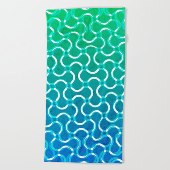 Motherboard Lines Beach Towel